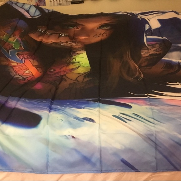 Other - Colorful Anime Character Shower Curtain